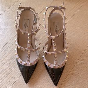 🔥Valentino Garavani Rockstud Patent Pumps IT36 US6 100mm